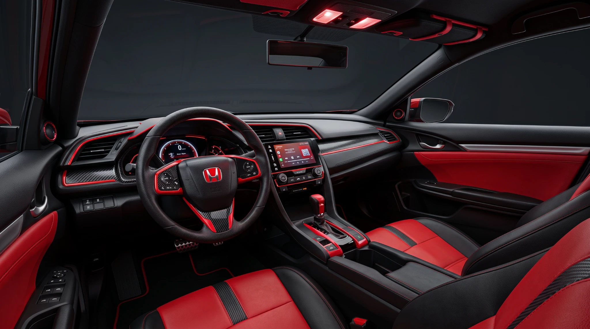 Deep-cleaned dashboard, steering wheel and front seat of the exact vehicle